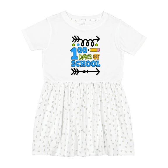 Inktastic 100 Days of School with Arrows Girls Toddler Dress