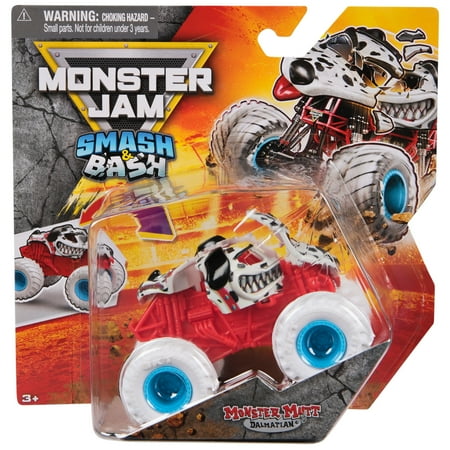 Monster Jam Smash & Bash Monster Mutt Dalmatian, 1:64 Scale