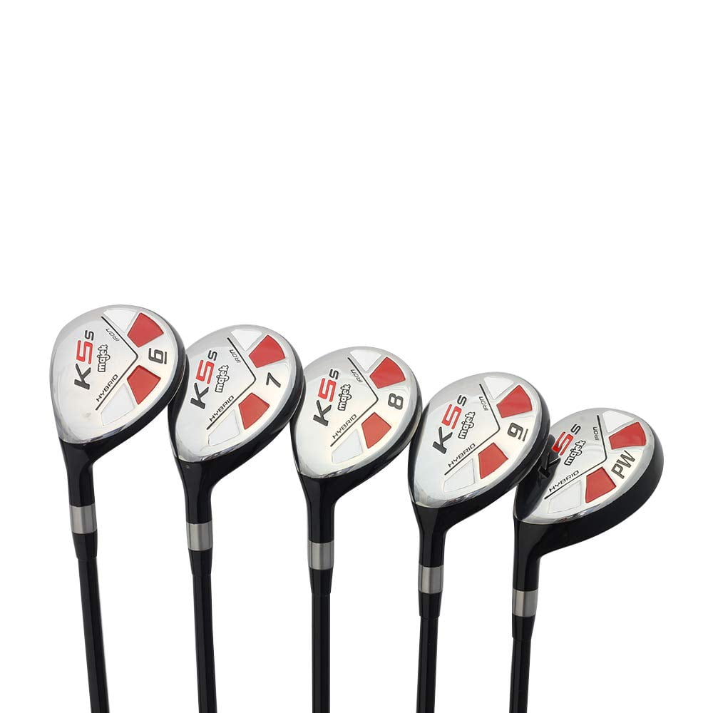 LEFT HANDED Majek Golf Senior Men’s All Hybrid Partial Set, which Includes:  #6, 7, 8, 9, PW Senior Flex Utility “A” Flex Club