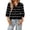 Black, variant on Striped Half-Zip Pullover Sweater with Buttons Women's Top - Simple Pullover Solid Color Shirt, goes with Everything, Perfect for Daily Casual Style Black M