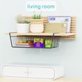 thumbnail image 3 of Artrylin Metal Under Shelf Storage Basket Storage Organizer for Kitchen, Bathroom, Office, Pantry Baskets Wire Shelf for Kitchen Cabinets, Black, 3 of 7