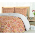 thumbnail image 5 of Ambesonne Orange Duvet Cover Set, Paisley, 2-Calking, Multicolor, 5 of 7