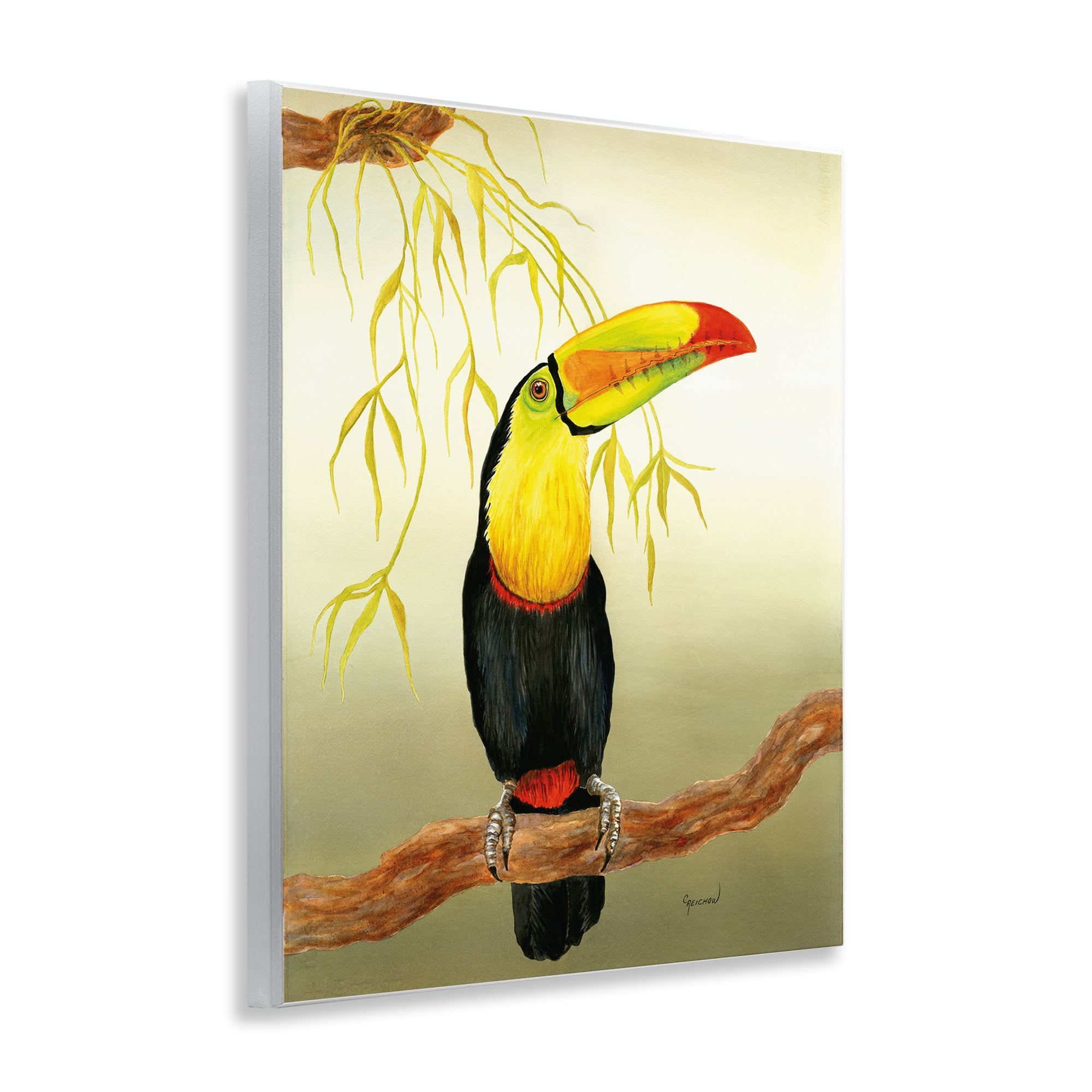 Stupell Industries One Toucan on Branch Animals & Insects Painting Unframed Art Print Wall Art, 11 x 14