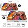 thumbnail image 3 of Haiem Oil Paintings of Elephants Car Windshield Sun Shade - Blocks UV Rays Sun Visor Protector, Sunshade to Keep Your Vehicle Cool, Universal Fit SUV Van Sedan-Medium, 3 of 7