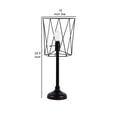 thumbnail image 5 of Ora 26 Inch Modern Table Lamp Square Cage Shade Round Metal Base Black - Saltoro Sherpi, 5 of 5