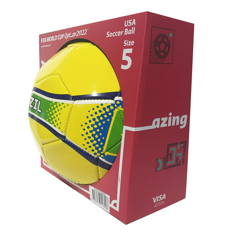 FIFA World Cup Soccer Ball Size 5, Brazil Flag 