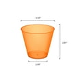 thumbnail image 4 of Party Essentials Gobelets de Fête en Plastique Dur 9 Onces, Orange Néon, 25 Unités, 4 of 4