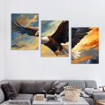 thumbnail image 4 of Ullo0ord Eagle Wall Art  Wall Art Paintings Printed Picture Canvas Painting for Home Kitchen Wall Decor Artwork 12x16x3pcs, 4 of 6