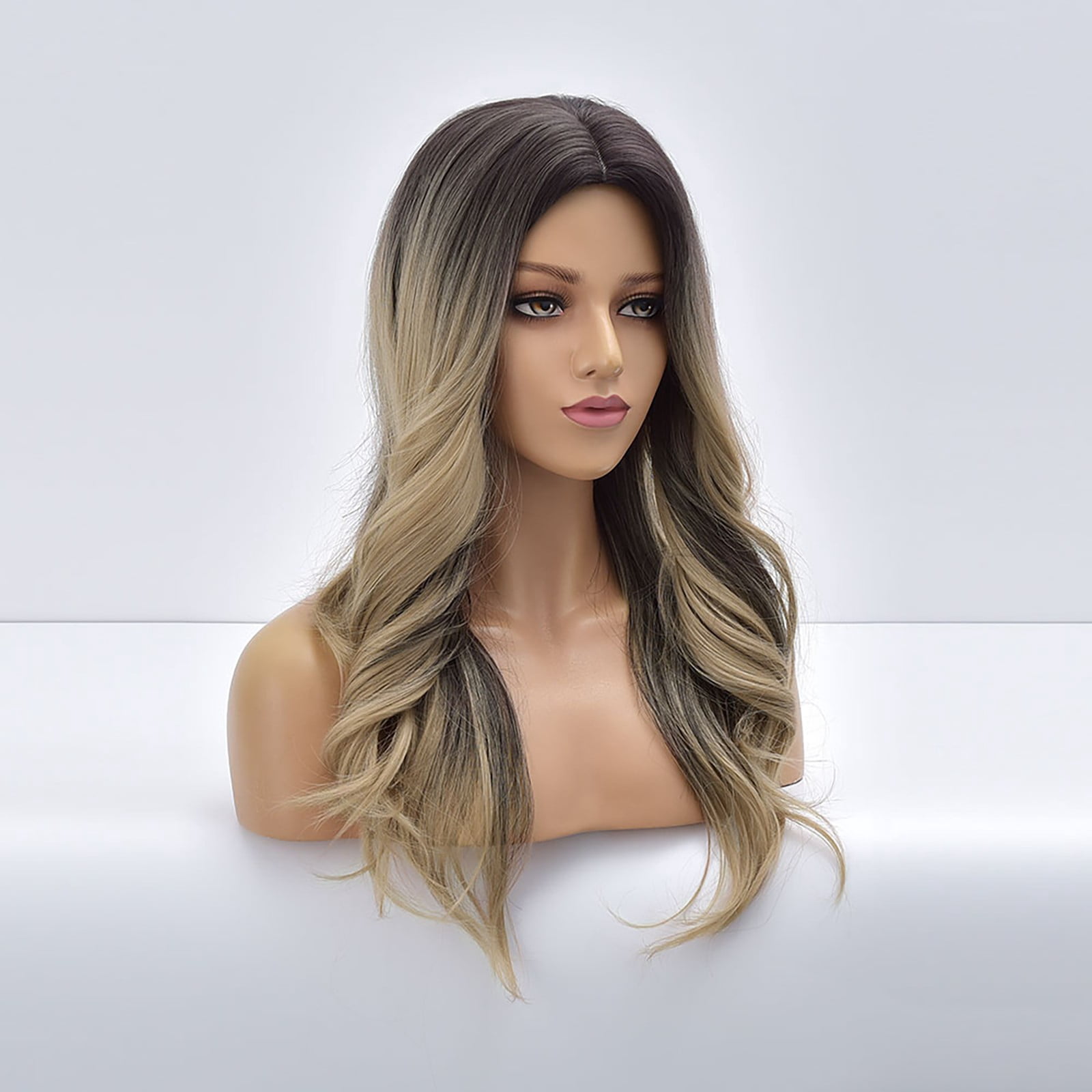 SUCS Human Hair Wigs For Women Black Color Natural Lace Hair Women's Fashion Wig Brown Synthetic Hairshort Wigs hair Wave W