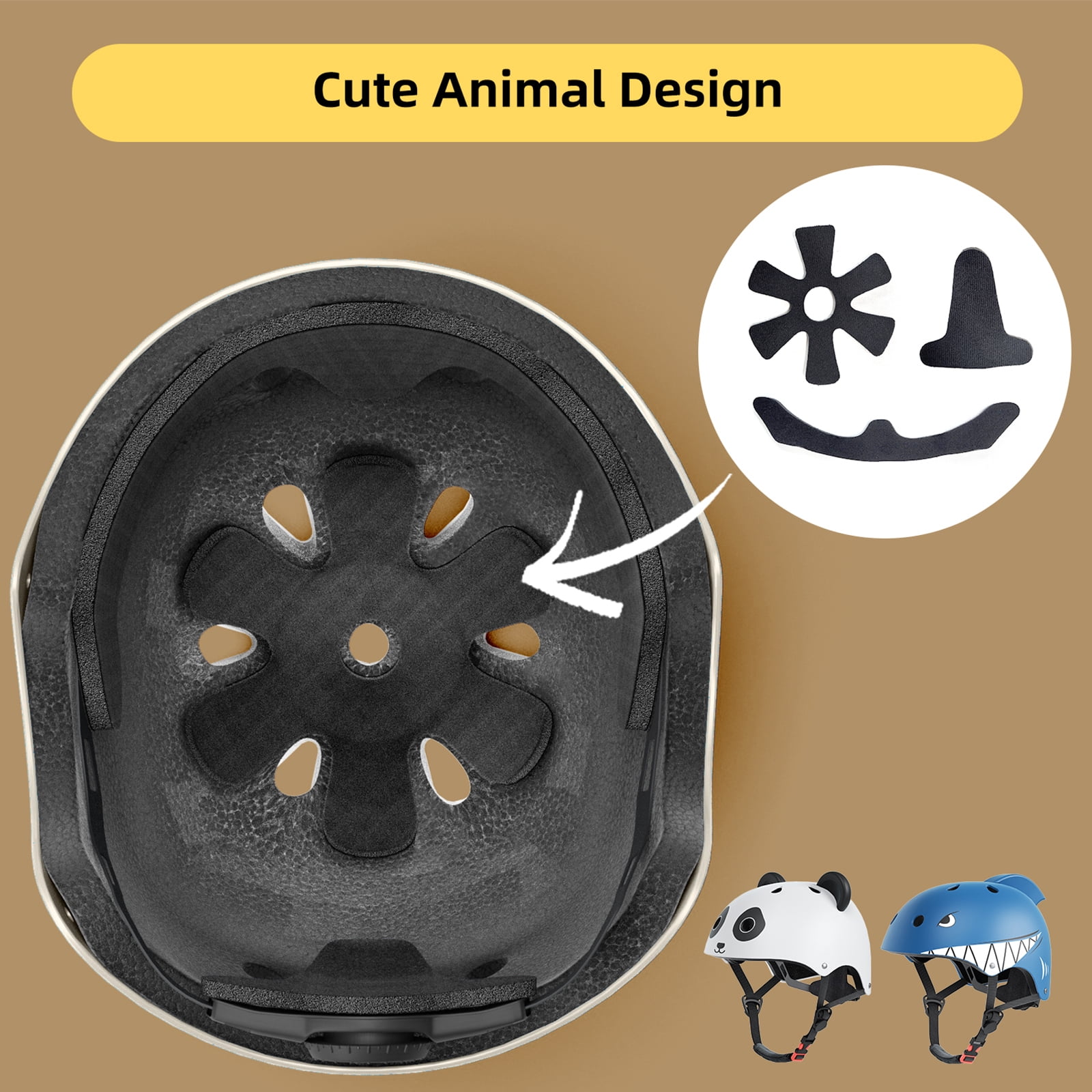 XJD Little Bear Toddler Bike Helmet Age 1-5 - Lightweight Kids Bicycle Helmet for Boys Girls, Multi-Sport Protection for Scooter Cycling Skating