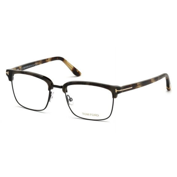 Tom Ford FT5504 056 Havana Clear Lens Plastic 54 mm Men's Eyeglasses