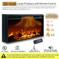 thumbnail image 5 of SinCiDo Fireplace TV Stand for TVs up to 80 Inches, Farmhouse Entertainment Center w/36 Electric Fireplace & 4 Faux Double Drawers, Large Media Console Cabinet for Living Room, 70 Inch, Dark Grey, 5 of 7