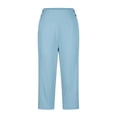 thumbnail image 6 of Aihuaihua Pedal Pushers for Women Summer High Waisted Straight Leg Petite Lightweight Stretch Cropped Trousers Work Golf Capris with Pockets, 6 of 6