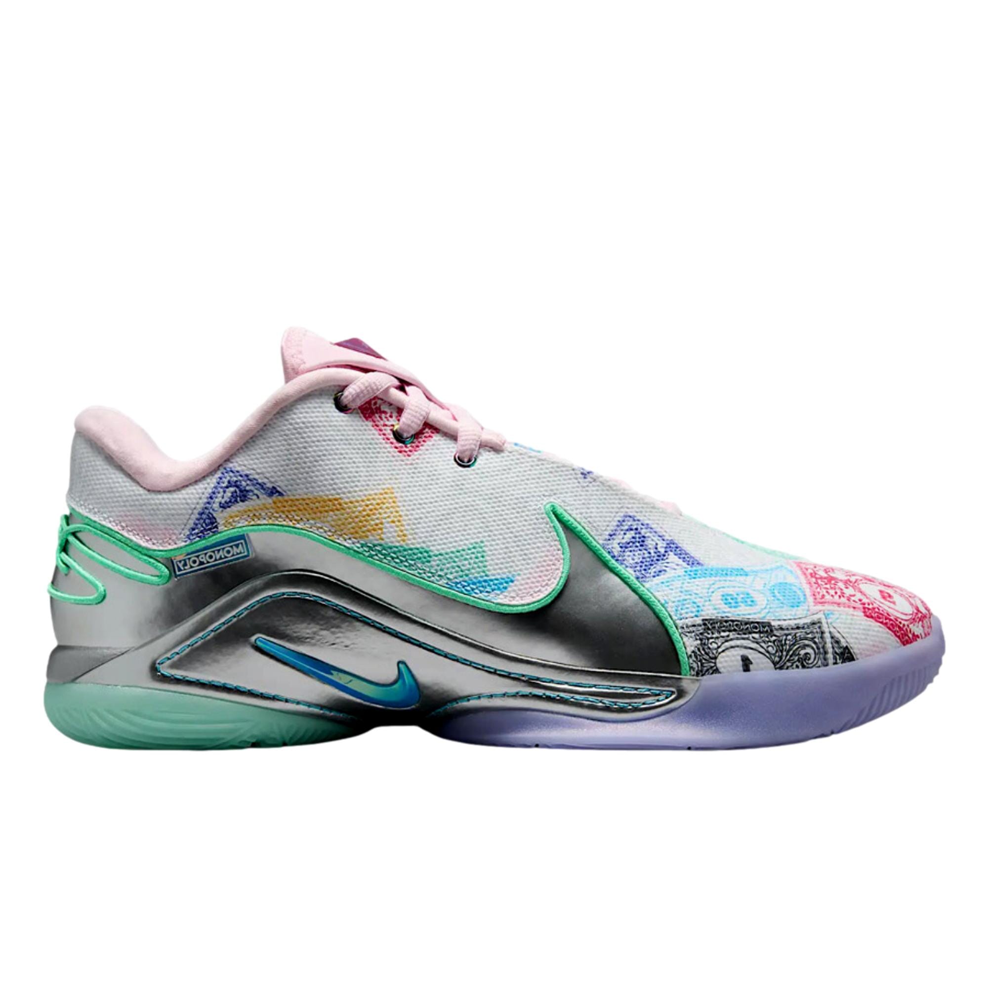 Nike Mens LeBron XXII Currency Basketball Shoes White Multi 11 Medium