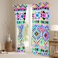 thumbnail image 3 of Aztec Blackout Curtains 52"Wx63"L Neon Geometric Diamond Curtains & Drapes Western Bohemian Window Curtains Exotic Tribal Geometry Window Treatments 2 Panels Southwestern Room Decor, 3 of 6