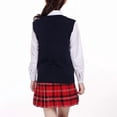 thumbnail image 4 of Women's V-Neck Sweater Vest in Premium Knit Fabric, Sleeveless Pullover Tank Top for School Uniforms & Professional Wear - Solid Colors Available, 4 of 5