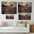 thumbnail image 4 of Designart 'Lavender Field At Sunrise III' Farmhouse Print on Natural Pine Wood, 4 of 5