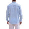 thumbnail image 3 of INSPIRE CHIC Men's Gingham Shirt Long Sleeve Checkered Regular Fit Button Down Casual Top XL Blue, 3 of 5