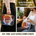 thumbnail image 6 of HELLHERO Zipper Quilted Bible Cover for Women, Zipper Clouse Portable Bible Cover Case Polyester Bible Organizer Case Fire Water Rugby Ball Print, 6 of 9