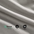 thumbnail image 4 of Cotton Tencel Duvet Cover Set Frost Gray Queen (90" X 90") with 2 Shams, 4 of 9