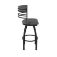 thumbnail image 4 of 860 Hunter 36" Swivel Bar Stool with Black Wrinkle Finish and Graph Coal Seat and Back, 4 of 5