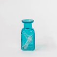 thumbnail image 1 of Set of 4 Bright Blue With White Leaf Print Decorative Bottle, 1 of 1