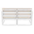thumbnail image 5 of Mykonos Patio Loveseat White with Acrylic Fabric Natural Cushions, 5 of 7