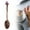 F, variant on Crystal Topped Demitasse Spoons, Vintage Carved Espresso Spoons Set, 4.33" Mini Coffee Spoons for Tea, Coffee & Dessert, Retro Metal Tea Spoon with Crystal Handles, Coffee Scoop, White