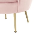 thumbnail image 5 of Nicole Miller Eian Velvet Accent Chair with Gold Legs, Blush, 5 of 8