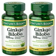 Nature's Bounty Ginkgo Biloba Standardized Extract 120 mg (2 Bottles)