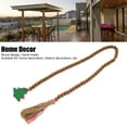thumbnail image 3 of Christmas Wood Tassel Bead Garland Grass Tree and Hemp Rope Ornaments Indoor Outdoor Home Party Festival Decor (Three Size) Red and Green, 3 of 9