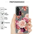 thumbnail image 4 of CoverON Phone Design For Samsung Galaxy S24 Case, Clear Flexible Soft Rubber Slim TPU Cover, Peony Flower, 4 of 7