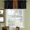 thumbnail image 3 of Black Brown Curtain Valances for Windows, Kitchen Valance Window Treatments Panel 2 Pack, Contemporary Boho Modern Art Rod Pocket Short Curtains for Bathroom Bedroom 60 x 18 Inch, 3 of 8