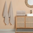 thumbnail image 3 of MALLONI HOME 4 Pack Bath Towel Set 27x54, 100% Ring Spun Cotton, Ultra Soft Highly Absorbent Machine Washable Hotel Spa Quality Bath Towels for Bathroom, 4 Bath Towels&nbsp;Tan, 3 of 7