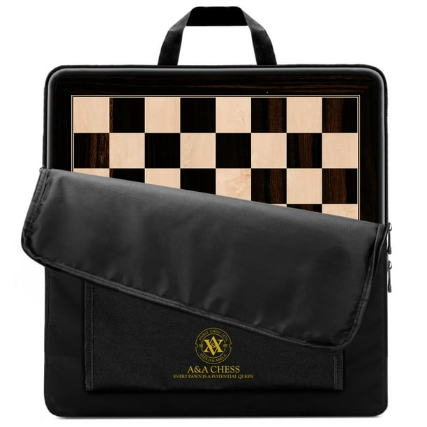Tablero de ajedrez A&A Professional de madera con forma de palisander africano de 54 cm