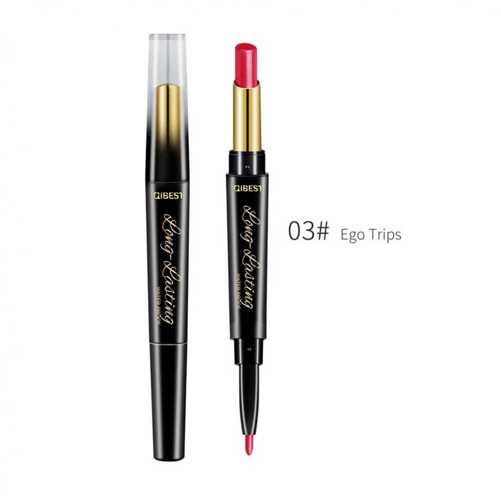 Lip Liner And Lipstick 2 in 1 Moisturizing Lipstick Double Head