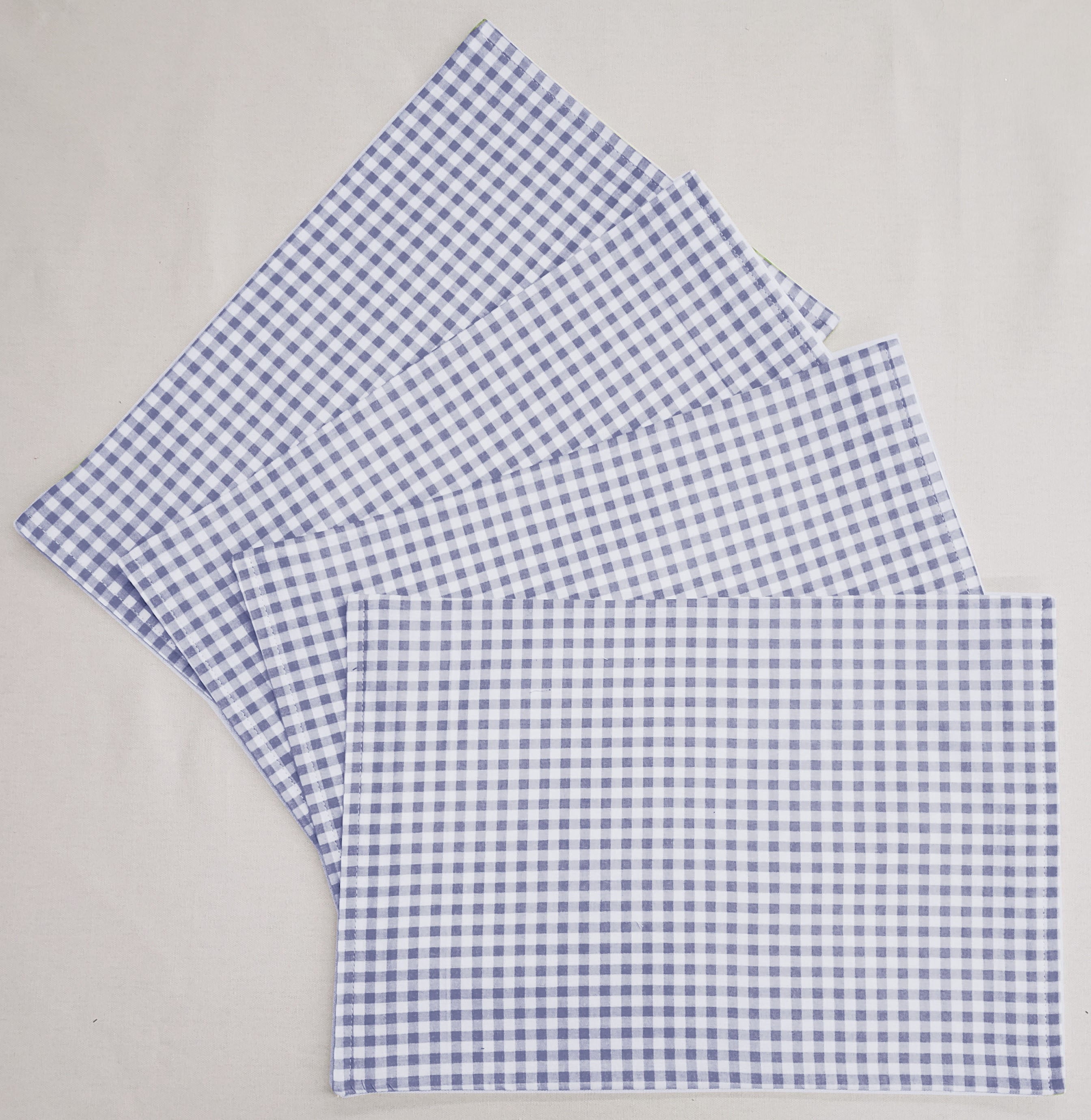 Light Blue & White Checked Gingham Placemats by Penny's Needful Things