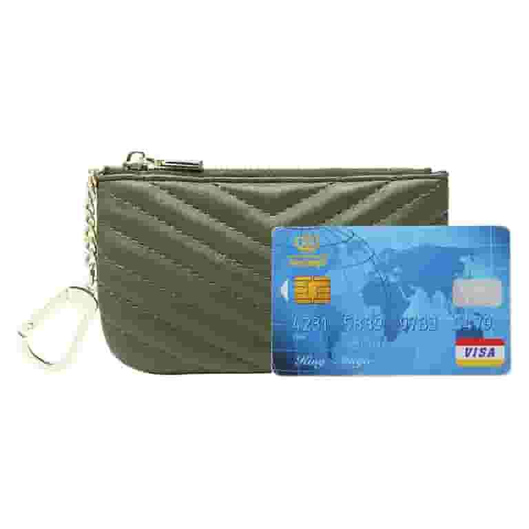 Small Coin Purse Keychain Daisy Rose Luxury Key Chain Pouch With