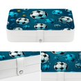 thumbnail image 4 of Football PU Leather Jewelry Organizer Box with Removable Compartment and Portable Design for Necklace, Earring, and Jewelry Storage, 4 of 6