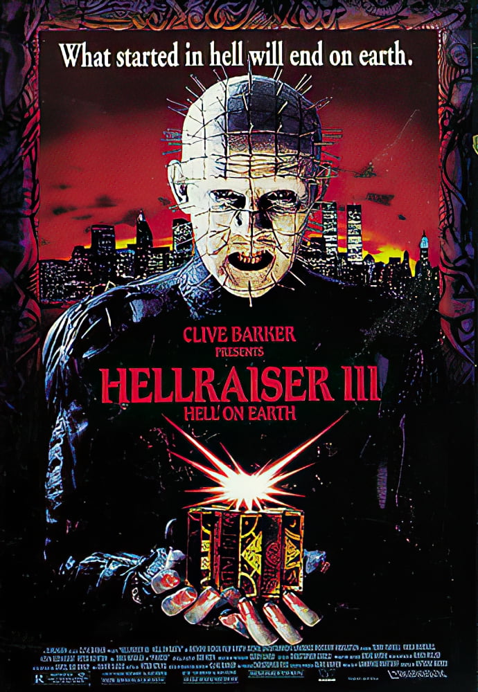 Hellraiser 1 2 Classic Horror Movie Poster HD Canvas Art Print 12 16 20 24" Size 