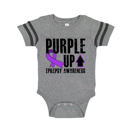 

Inktastic Purple Up Epilepsy Awareness with Purple Ribbon Gift Baby Boy or Baby Girl Bodysuit