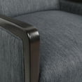 thumbnail image 6 of GDF Studio Drury Contemporary Fabric Upholstered Pushback Recliner, Charcoal and Dark Walnut, 6 of 13