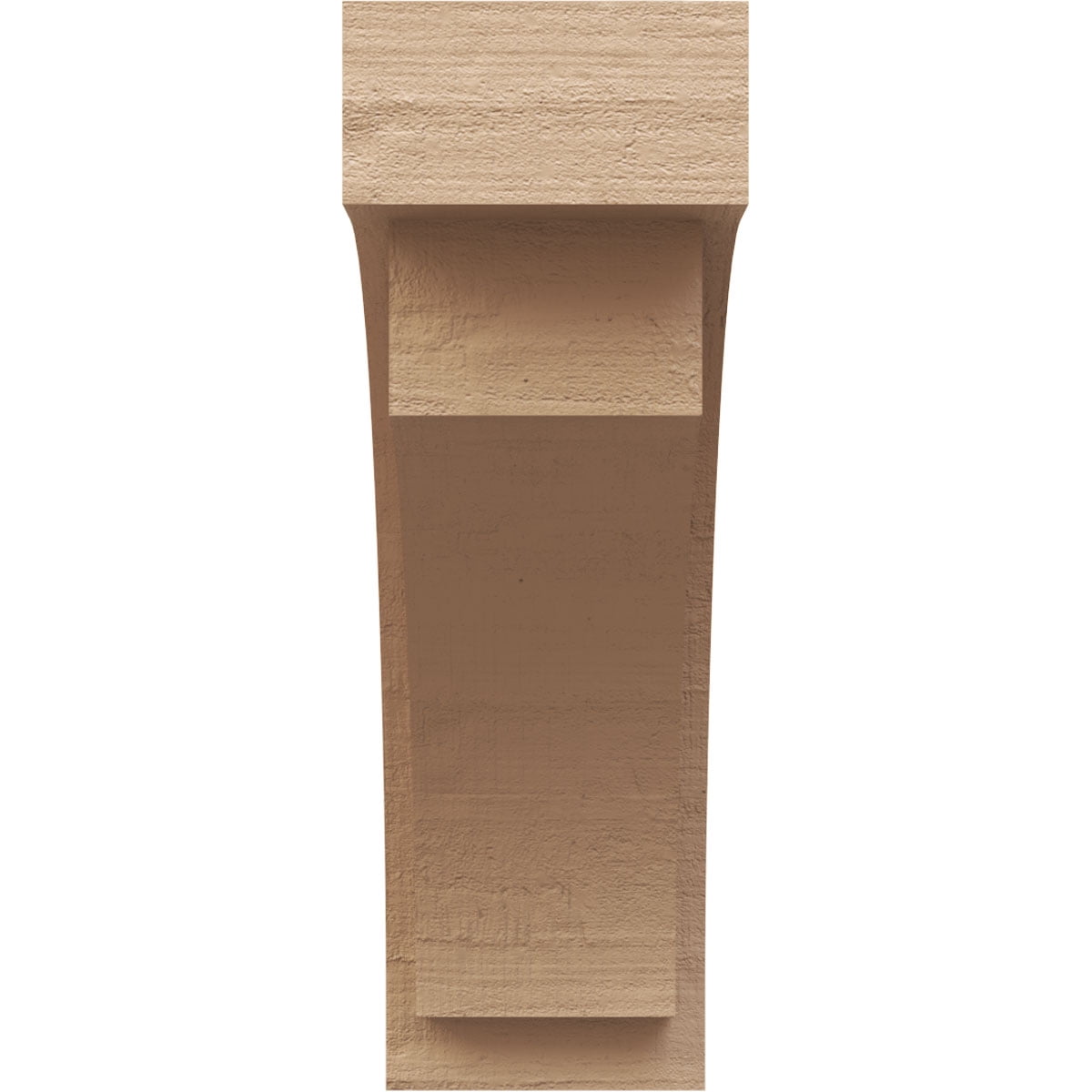 10"W x 20"D x 30"H Classic Rivera Rough Cedar Woodgrain TimberThane Corbel, Primed Tan