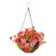thumbnail image 5 of Cesta colgante de flores artificiales Sunnimix margaritas rosa Decoración de plantas colgantes, 5 of 8