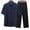 Navy, variant on purcolt Tang Suit Men Chinese Traditional Clothes Kung Fu Shirt Uniform Long Sleeve Button Up Tops and Pants 2 Piece Outfit Sets