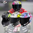 thumbnail image 2 of KYT para motocicletas Harley BMW, casco protector clásico de fibra de carbono, casco de fibra de vidrio de alta resistencia, casco ligero para pista, 2 of 5