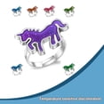 thumbnail image 3 of Qarigey Anillos de humor termocrómicos unicornio diferentes estilos duraderos cambiables temperatura joyería fiesta pequeño dinosaurio Type3 NO3, 3 of 6