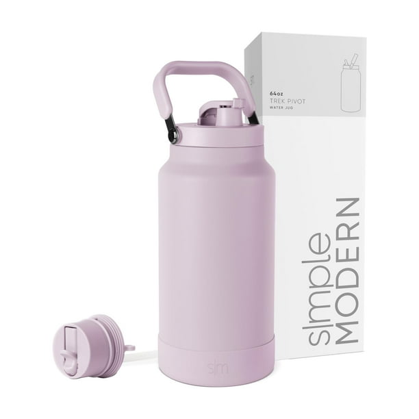 Botella de agua Simple Modern Trek Pivot de acero inoxidable de 1,9 L
