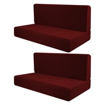 AMLESO 4Pcs Camper Cushion Covers RV Seat Covers Comfort Breathable Bench Covers RV Stretch Sofa Seat Slipcovers Furniture Protector Red