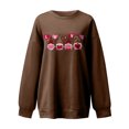 thumbnail image 4 of Pompotops Mode Hauts à Col Rond Imprimé pour Femmes Manches Longues Blouse Confortable Chandail en Molleton, 4 of 4